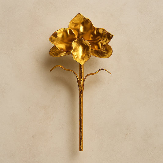 Escultura Orquídea Gold