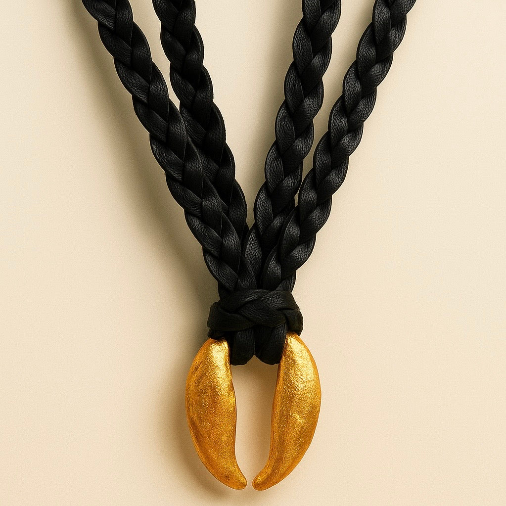 Wrap Ancient Coffee Shell Trenzado Gold