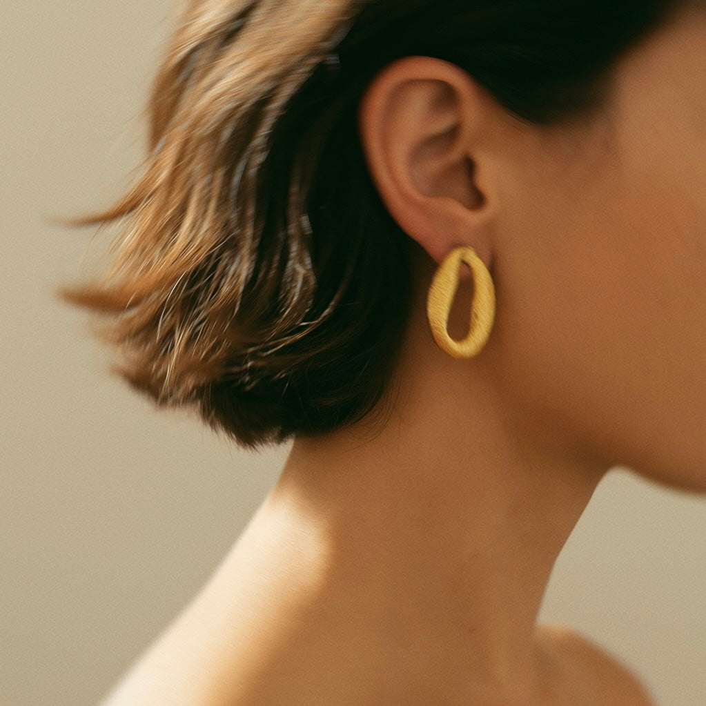 Aretes Ancient Coffee Shell Gold