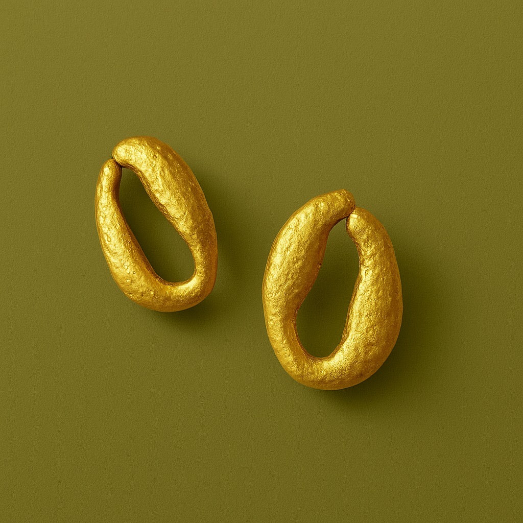 Aretes Ancient Coffee Shell Gold
