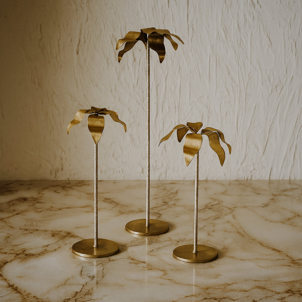 Set Esculturas Palma Real x 3 Raw