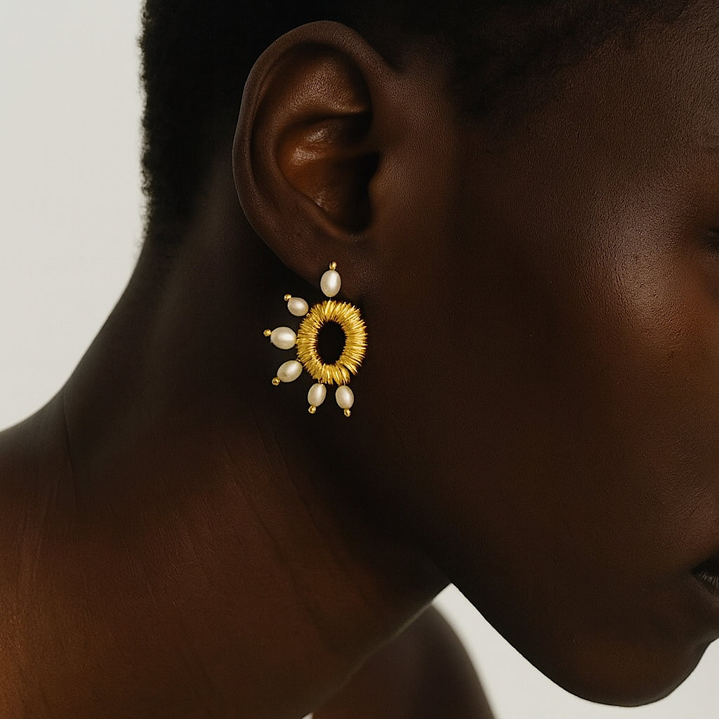Aretes Afternoon Wine Gold