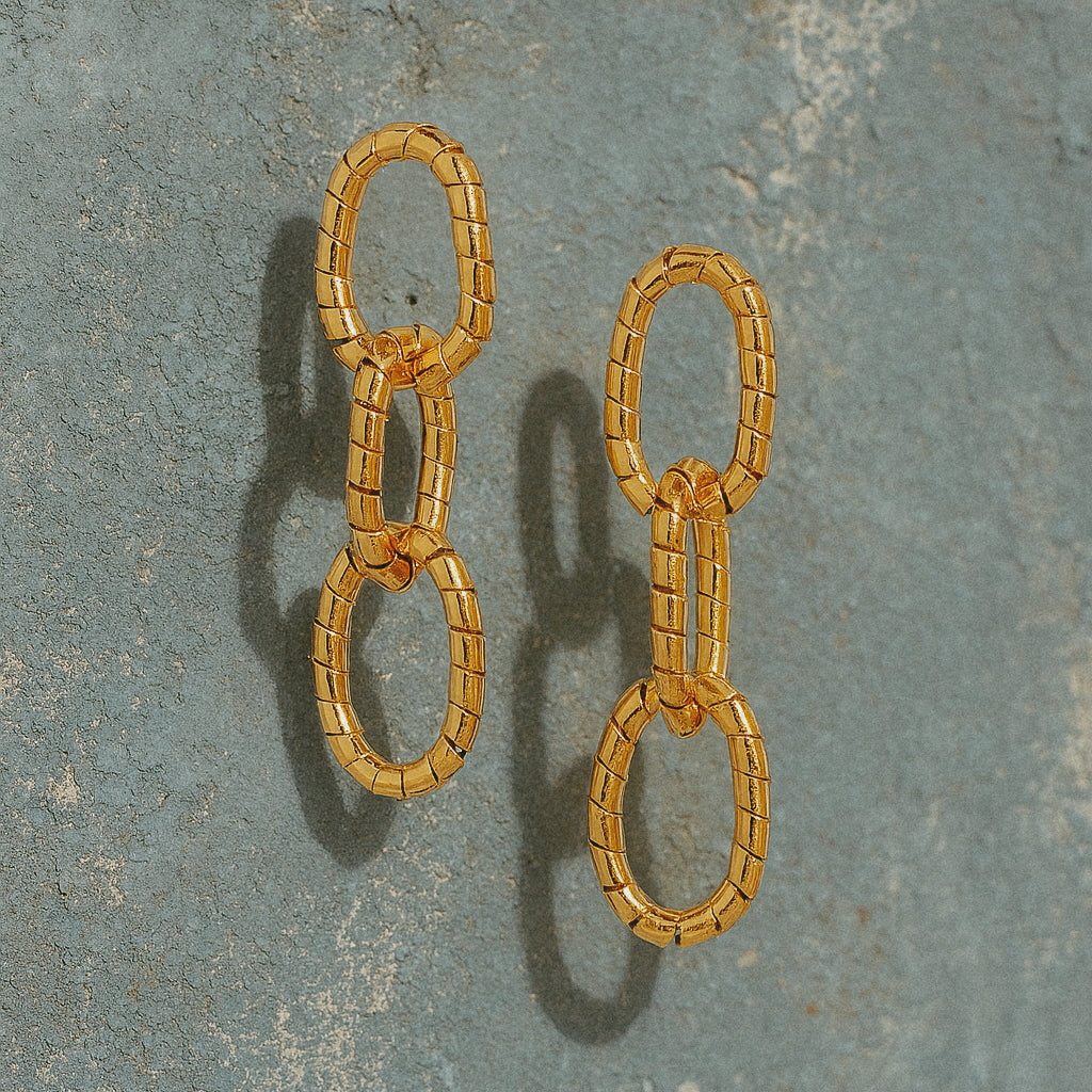 Aretes Calysta Gold
