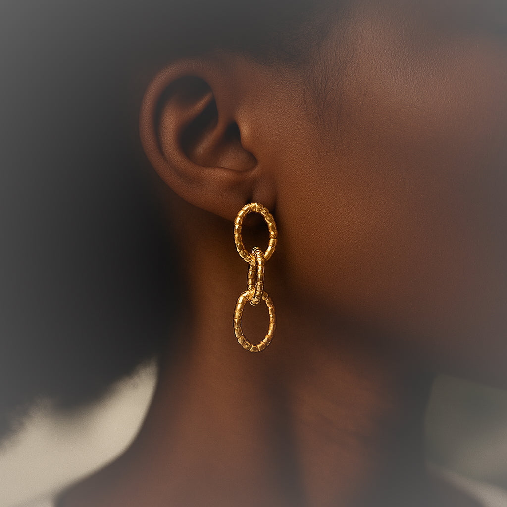 Aretes Calysta Gold