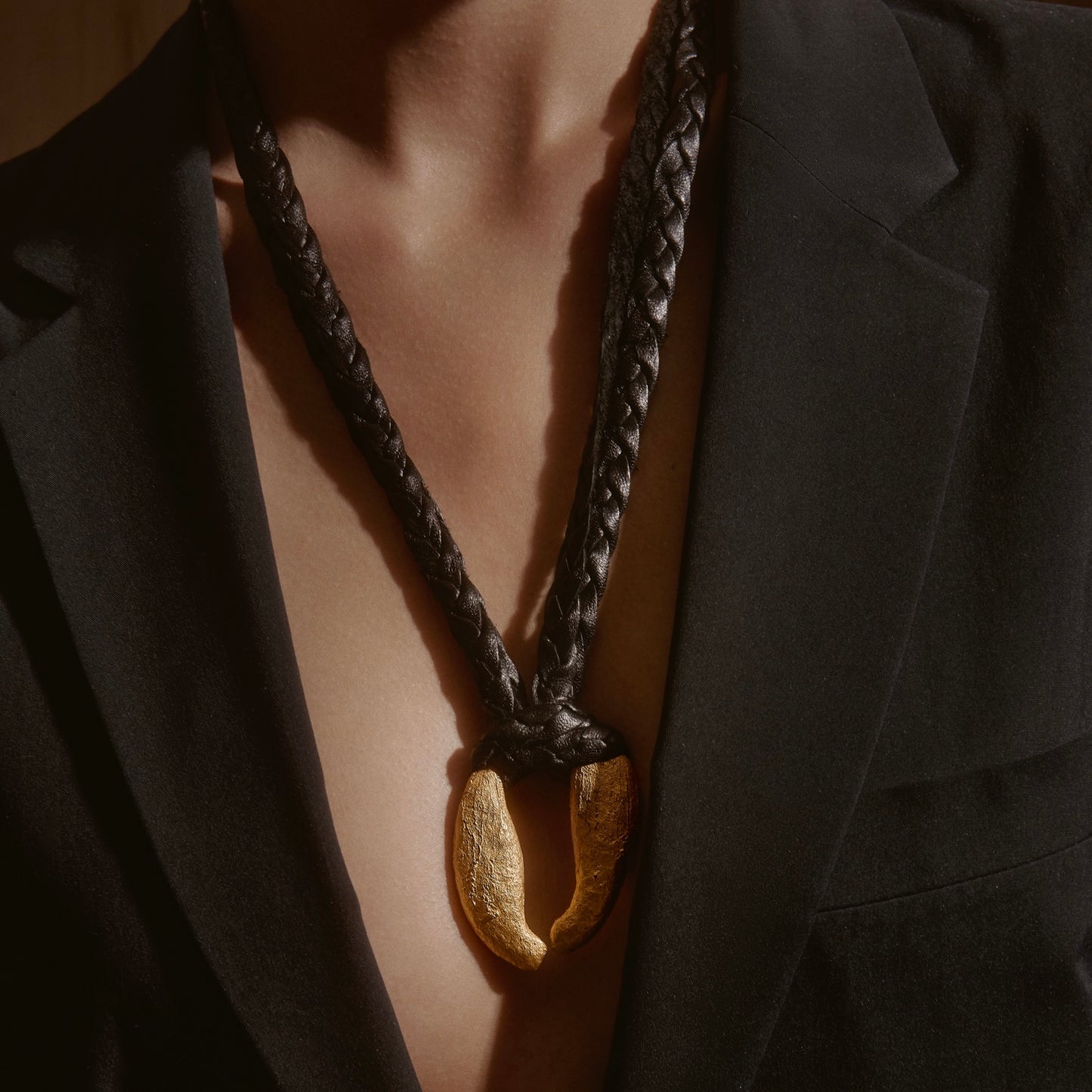 Wrap Ancient Coffee Shell Trenzado Gold