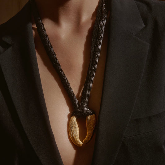 Wrap Ancient Coffee Shell Trenzado Gold