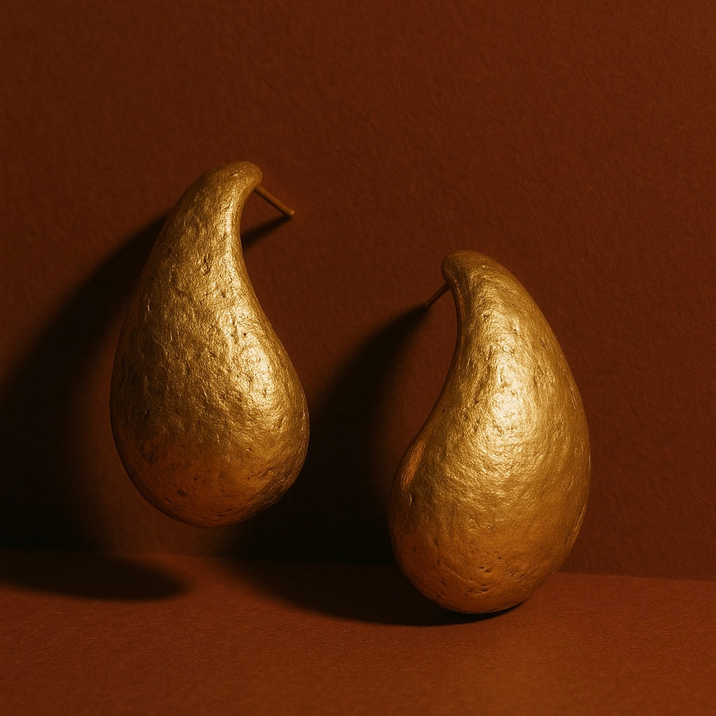 Aretes Bean Maxi Gold