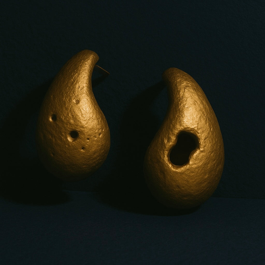 Aretes Bean Maxi Gold