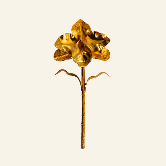 Escultura Orquídea Gold