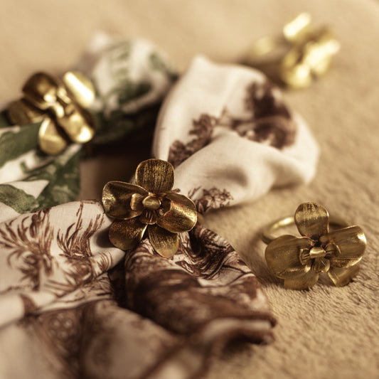 Set Servilleteros Las Orquídeas